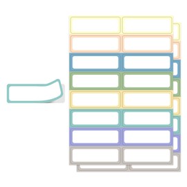 240 Removable Labels Waterproof for Jars & Freezer Containers - 1x3 Tear-Proof Stickers, 8 Colors Pearlescent Film, Residue-Free (-40°F~150°F)