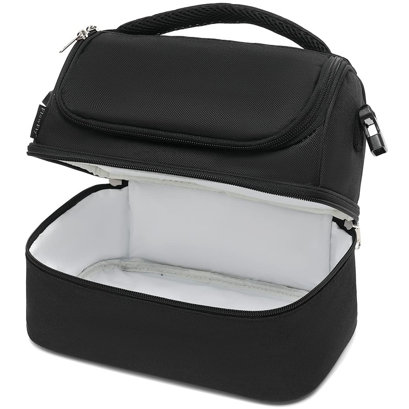 FlowFly Double Decker Cooler Insulated Lunch Bag Large Tote for