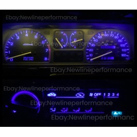 newlineperformanceLED Blue LED Cluster + Climate Bulb KIT for Honda Civic EF / Wagon / CRX 1990-1991