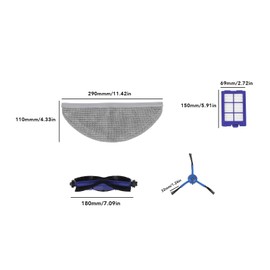 13 Pack Robovac X8 Accessories Kit, Replacement Spare Parts with Robot Vacuum Brush Set, Compatible with Eufy X8 Hybrid, Side Brush, Filter, Mop Cloth, Accessories for Eufy X8