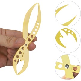 Calibrador de Proporción Dorada para Cejas, Herramienta de Medida Simétrica para Extensiones de Cejas Microblading, Regla de Maquillaje de Acero Inoxidable (GOLD)