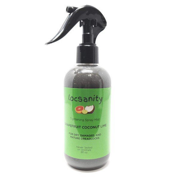 Locsanity Grapefruit Coconut & Lime Moisturizing and Tightening Spray Mist w/Black Hawaiian Sea Salt