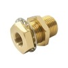 Hooshing 2PCS Brass Bulkhead Fittings1/4" NPT Female Coupling and 1/2"