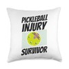 Pickleball Band-Aid Pickleball Injury Survivor Throw Pillow