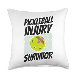 Pickleball Band-Aid Pickleball Injury Survivor Throw Pillow