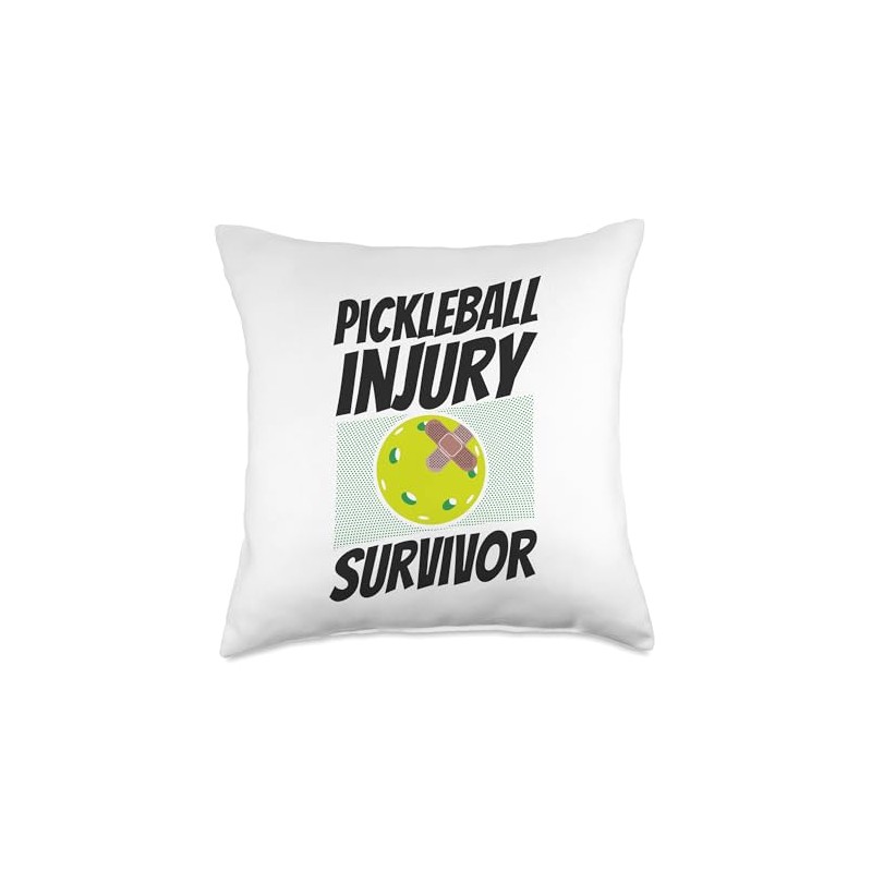 Pickleball Band-Aid Pickleball Injury Survivor Throw Pillow