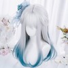 Gradient Wig Long Full Wig Cosplay Bob Wig for Women