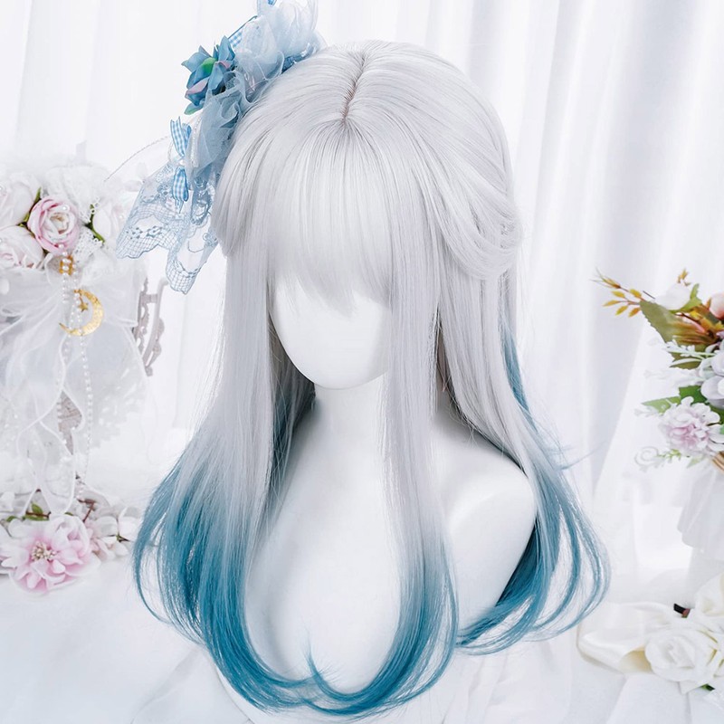 Gradient Wig Long Full Wig Cosplay Bob Wig for Women