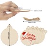 TAIANJI 100 Pcs Christmas Wooden Ornaments Bauble Natural Unfinished Wood