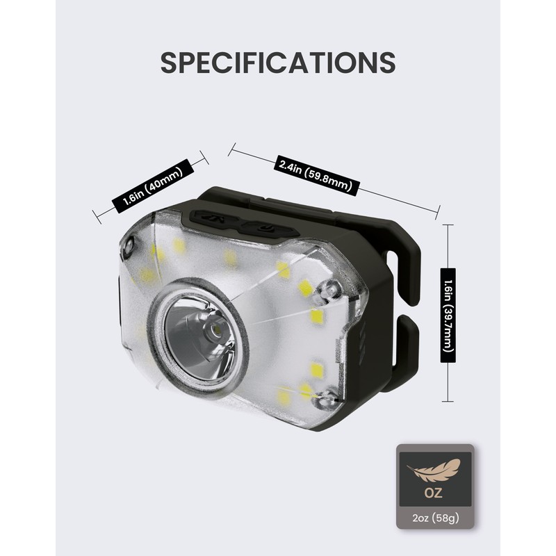 Claymore HEADY2 Tan Rechargeable Wearable Light – 350 Lumens Headlamp