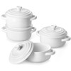MALACASA Mini Cocotte Set - 14 OZ Small Casserole Dishes