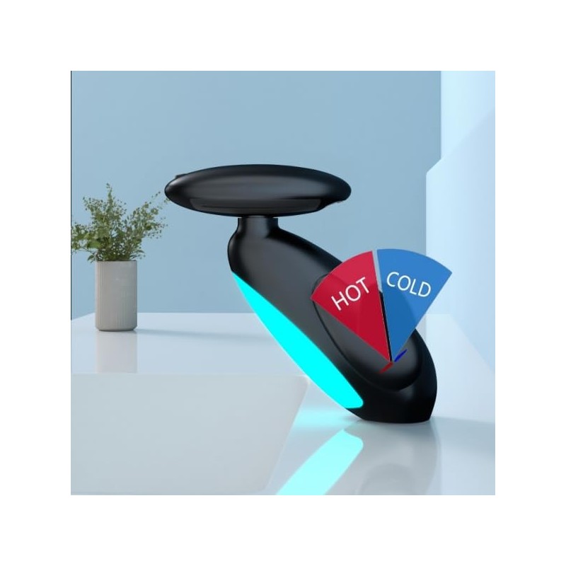 HEOUTY LED Bathroom Sink Faucet with Pull-Out Sprayer - 4