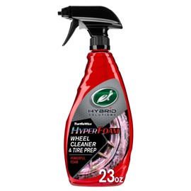 Turtle Wax 53734 Hybrid Solutions Hyper Foam Wheel and Tire Cleaner, Spray on Heavy Duty Formula for Both Wheels and Tires, Brake Dust Remover, Clean and Prep for Tire Shine, 23 oz. (Pack of 1)