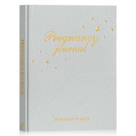 Lanpn My Pregnancy Journal Memory Book for First Time Mom, 156 Page Pregnant Announcement Must Have Planner, Mom to Be Scrapbook Keepsake Gift Pregnancy Tracking Diary for Expecting New Parent Grey