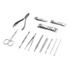 RIVERSOFY Set De Manicure Pedicure Profesional Acero Inoxidable 12 Pzs