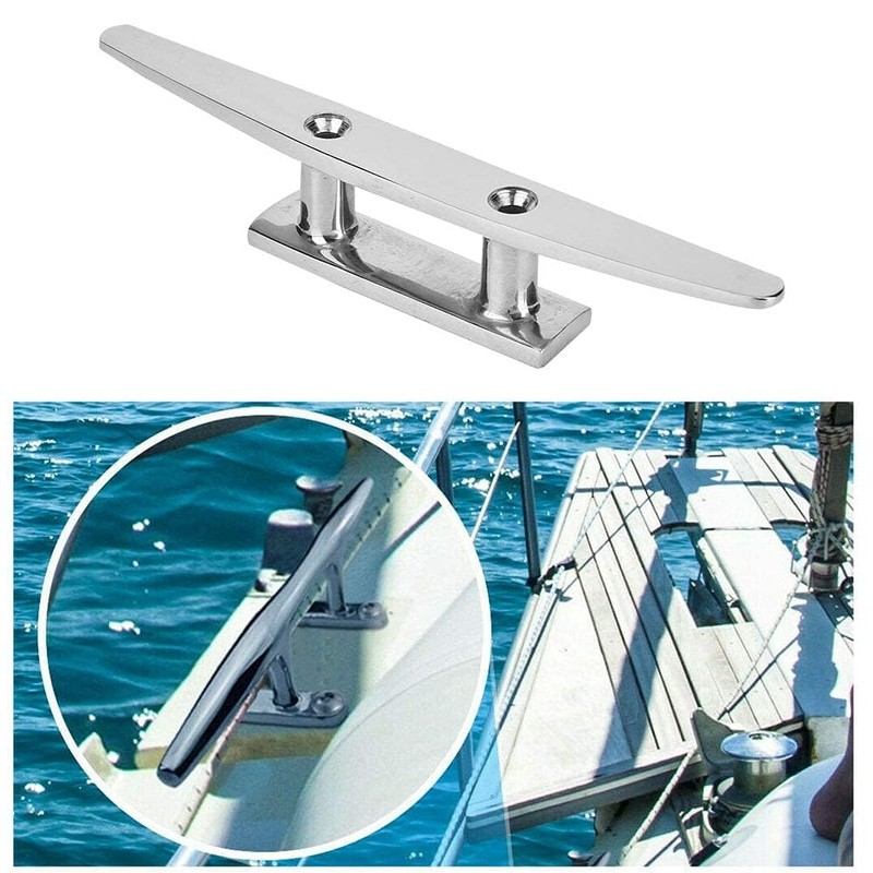 316 Stainless Steel Base Cleat,Tracker Boat Cleat,Marine Rope Base (8in)