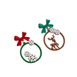 Asymmetric ELK Snowflake Hollow Round Circle Dangle Drop Earrings for Women Girls Sterling Silver Post Cute Red Green Bow Kont Deer Stud Earring Colorful Xmas Ornament Lightweight Fashion Jewelry Gift