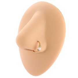 GAGABODY Gold Nose Ring Hoop Opal CZ 20g Nose Hoop 8mm Septum Ring Clicker Helix Rook Earring Gold Cartilage Earring