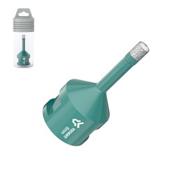 1/4 Inch Diamond Hole Saw for Porcelain Tile & Glass - 6mm M14 Shank Core Drill Bit for Angle Grinder, Dry/Wet Hole Opener, Cuts Granite, Marble, Ceramic, Brick, Stone