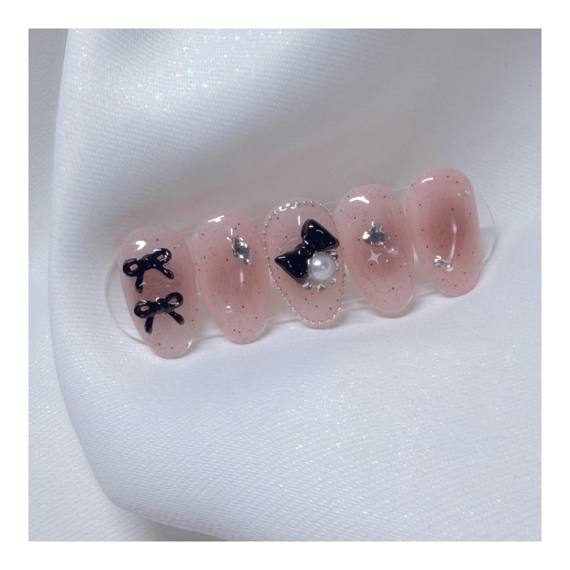 [Handmade Nail Tips] Cheek Topping Nail Tips - Short Oval