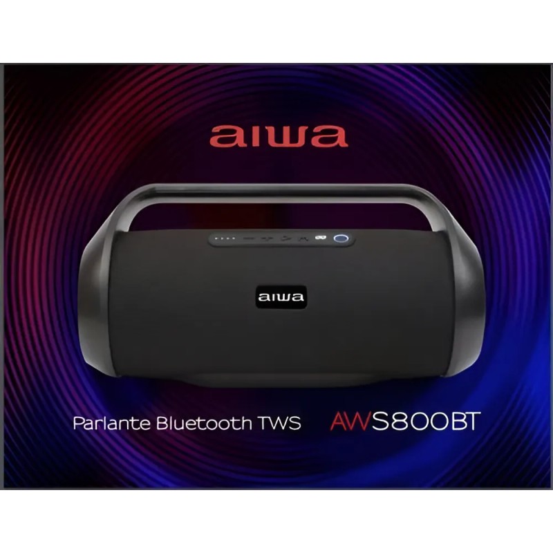 Bocina Inalámbrica Aiwa True Wireless Aws800bt Negro