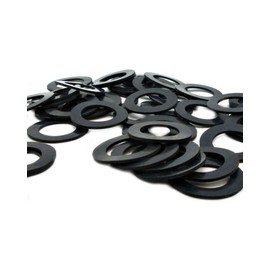 Black Rubber Washer Large Rubber Washers 1 1/4" OD x 3/4" ID x 1/16" Thickness - EPDM Rubber Washers Flat Rubber Washers Round Rubber Washers (Pack of 25)