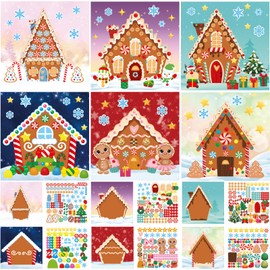 Make A Gingerbread House Stickers Christmas Stickers for Kids Holiday Party Activity Game Craft