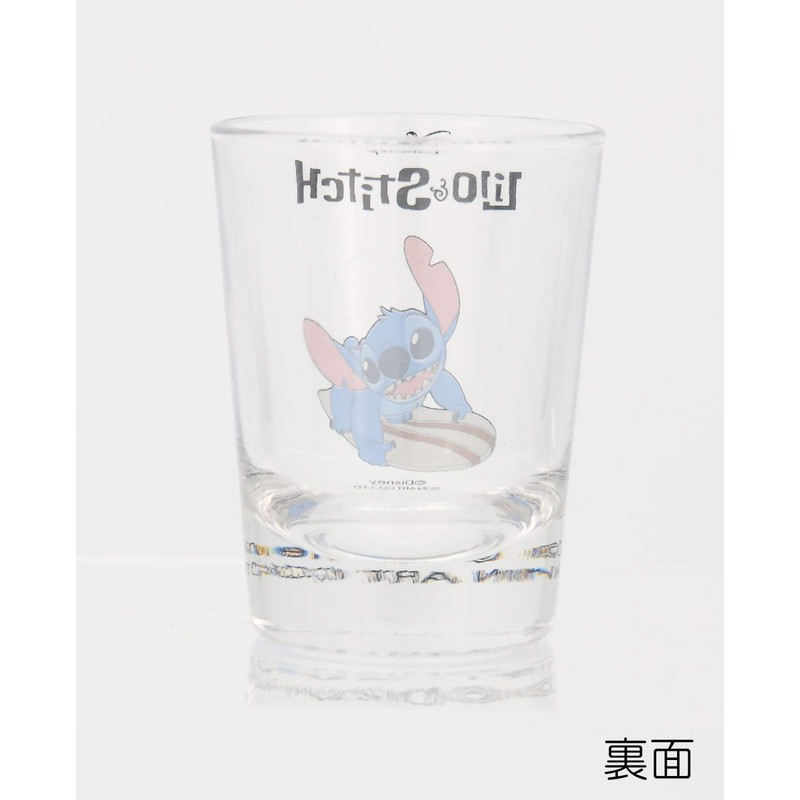 サンアート ディズニー 「 リロ&スティッチ 」 スティッチ(サーフィン) グラス ミニ 50ml クリア