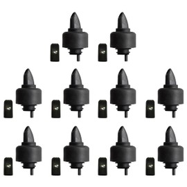 The Pure Pour Liquor Bottle Pourers - Leak-Proof Pour Spouts with Dust Caps – Fits Most Alcohol, Syrup, Olive Oil & Vinegar Bottles – Dishwasher Safe - 10 Pack