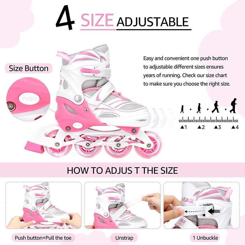 4 Size Adjustable Inline Skate for Kids65