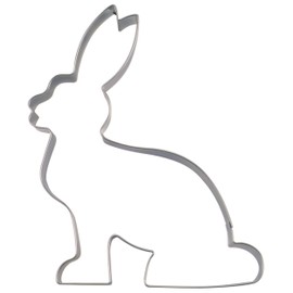 Staedter Sitting Rabbit Cookie Cutter, 9.5 cm, Stainless Steel, Silver