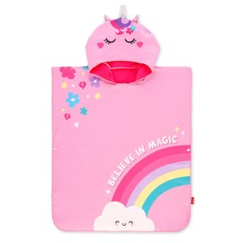Legami - Telo Mare Bambini, Poncho Asciugamano per Bambini, Accappatoio in Microfibra, Compatto, Leggero, Asciugatura Rapida, Ultra Assorbente, Asciugamano con Cappuccio, Taglia Unica