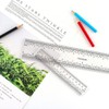 2 Pieces 6"/12" Clear Acrylic Ruler Zero-Centering Ruler with Inches