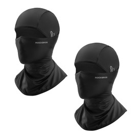 ROCKBROS Face Cover, Cooling Feeling, Balaclava, UV Protection, Breathability, Sweat Absorbent, Quick Drying, Includes Glasses Hole, Balaclava, Bicycle, Running, Jogging, Sports, Climbing, Fishing,