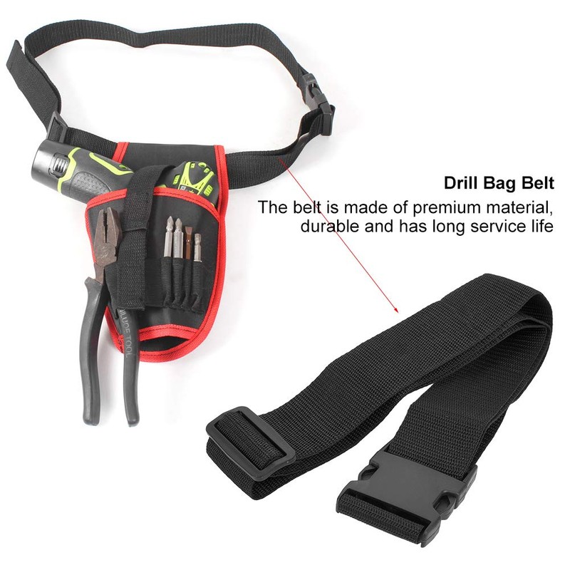 Drill Bags Belt, Portable Tool Bag, Ergonomic, Durable for Working