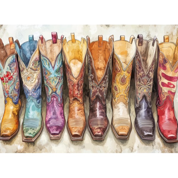 Snappy Puzzles - Kickin' Up Dust - 1000-Piece Cowboy Boot