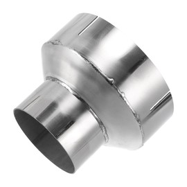 X AUTOHAUX 3"OD to 5"OD Mandrel Exhaust Bend Elbow Concentric Reducer T304 Stainless Steel Pipe Adapter 4 Inch Length Silver Tone