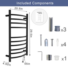 Towel Warmer with Timer, Heated Towel Rack, Wall Mounted hot Towel Warmer for Bathroom, Hardwired or Plug-in Models