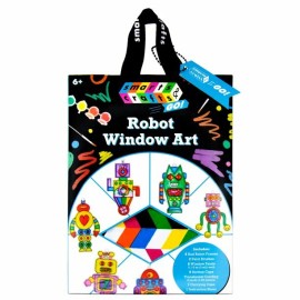 Smarts & Crafts Go Robot Window Art, 26 Pieces, Unisex, Kids & Teens (LOC GRM1)