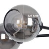 Yolsunes Lighting Fixture Replacement Globes Top Opening Smokey Black Glass