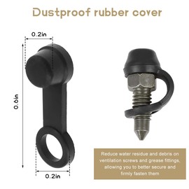NYTKL 4 PCS Brake Bleed Nipple Cap, 8mm Rubber Brake Bleeder Grease Fitting Caps with Keeper, Automotive Zerk Dust Cover Brake Bleeder Screw Caps for Cars Motorcycles Bicycles