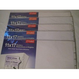 Cardinal 11 in x 17 in Dividers (5 Pack)
