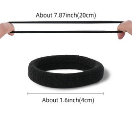 100PCS Elastic Hair Ties,Thick Seamless Hair Bands, Soft Hair Bands withou Metal, Elastic Ponytail Holder for Girls, Women(5 Colors)
