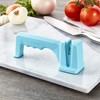 Farberware Edgekeeper Tabletop Kitchen Knife Sharpener, 7.5-Inch, Aqua