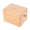 Wooden World - Wooden money box piggy bank with a