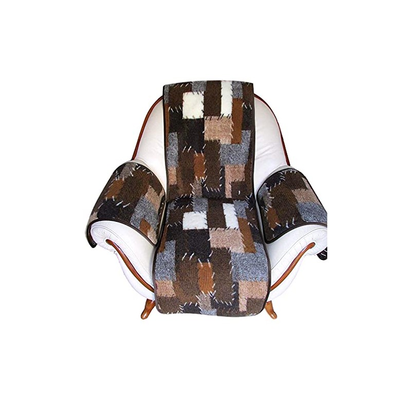 Alpenwolle Armchair and Armrest Protector Patchwork 3 Pieces
