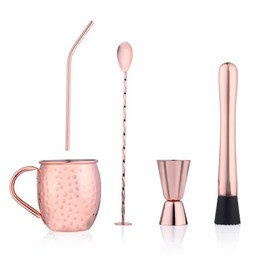 alpina Cocktail Set - 7 Piece - Stainless Steel Material - Rose