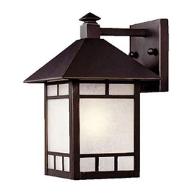 One Light Architectural Bronze Wall Lantern