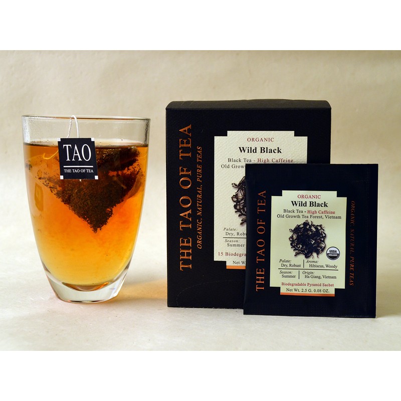 The Tao of Tea Wild Black Box Pyramid Sachets, 1.32