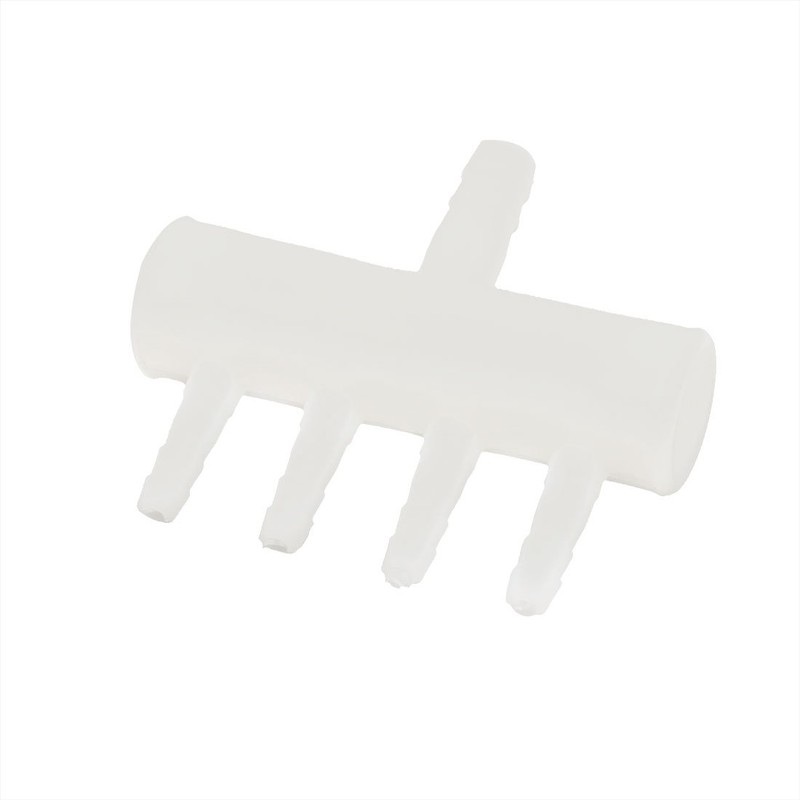 sourcing map Plastic 4 Way Aquarium Oxygen Pipe Hose Tube